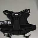 Auroth Tactical Dog Harness for Large Dogs No Pull Adjustable Pet Harness Reflective K9 Working Training Easy Control Pet Vest Military Service Dog Harnesses Black XL (XL(Neck:20-31",Chest:26-42"),75-135 lbs)