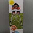 Bright Starts Pop 'N Dine Portable High Chair, Indoor/Outdoor, BPA Free Tray, Easy to Fold, Unisex, Grey, 6 Months + (Gray)