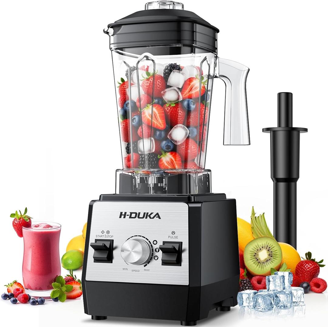 Blender, Countertop Blenders for Kitchen with 64oz Pitcher, Powerful 25000 PRM Blender for Smoothies, Ice Crushing, Frozen Fruits, Milkshakes, Pulse Function, Self-Cleaning, Dishwasher Safe