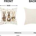 CXMEIFLY Easter Pillow Covers 22x22 Inch Set of 2 for Vintage Polka Dots Bunny Decor Throw Pillows Spring Bow Rabbit Outdoor Farmhouse Decorative Cushion Cases for Couch Bed Decoration