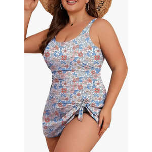 Eomenie Plus Size Swimdress for Women One Piece Swimsuit Tummy Control Swim Dresses Skirt Bathing Suit (Large)
