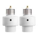 DEWENWILS Light Sensor Socket, Dusk to Dawn Light Bulb Sockets with Timer, 360 Sensor Rotation, E26/E27 Light Socket Adapter for Porch Light, Wall Light, 2 Pack