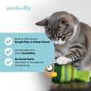 Woolbuddy Felted Wool Cat Toys 3 Fish Kick Toys for Indoor Cats, Catnip-Free & Durable