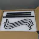 Pool Outdoor Towel Rack, 4 Bars Metal Heavy Duty Never Tilt for Pool Hot Tub Spa Towel Dying Rack, Towel Stand, 3.6FT High, Black