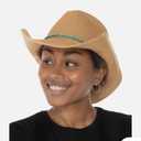 Elena - Cowboy with Rolled Wire Brim Edges