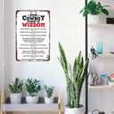 Cowboy Words of Wisdom Funny Western Sign Retro Art Home Bar Restaurant Coffee Shop Garden Garage Wall Decor Classic Metal signs 8x12 Inch