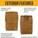 Carhartt 21L Top-Load Backpack, Durable Water Resistant Coated Canvas Base W/ 17" Laptop Sleeve, Carhartt Brown, One Size