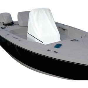 Center Console Boat Cover UPF 50+, 420D Waterproof Boat Cover, Center Console Cover with Windproof Straps, Silver(Large Size up to 40" L 46" W 45" H)