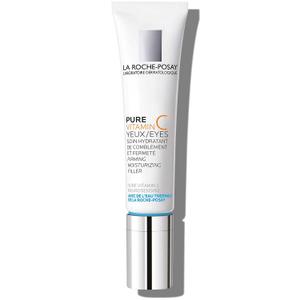 La Roche-Posay Redermic C Pure Vitamin C Eye Cream with Hyaluronic Acid to Reduce Wrinkles for Anti-Aging Effect, 0.5 Fl Oz (Pack of 3)