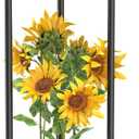 KMOTASUO 2 Tier Plant Stand Indoor for Large Tall Heavy Duty Planter, Multiple Sturdy Metal Flower Corner Rack for Narrow House Floor, Iron Vertical Level Round Orchi Holder Organizer, Black