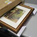2 Pack 12x16 Gold Picture Frame, Ornate Vintage Wall & Tabletop Frame with Real Glass, Display 8.5x11 with Mat or 12x16 without Mat for Antique Decor