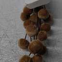 6 Pcs 14 Inch Christmas Tree Picks Velvet Christmas Ornaments Spheres Ball Pick Velvet Xmas Tree Branches Hanging Decoration Wreath Home Office Party Ornament(Light Brown)