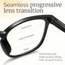 CCVOO 5 pack Reading Glasses for Women/Men, Bifocal, Progressive, Readers for Women/Men, Eye glasses, Blue Light Glasses (Black X5: Progressive)
