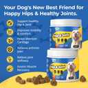 Hip & Joint Supplement for Dogs with Glucosamine Chondroitin MSM | Advanced Mobility Chews for Joint Pain Relief, Supports Healthy Hips All Breeds Sizes, Chicken Flavor, 120 Count, W/Turmeric
