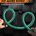 Pressure Washer Hose 50 ft, 4200 PSI Steel-Braided & Durable - Flexible & Kink-Resistant, Power Washer Hose with M22-14mm Stainless Steel Swivel Plug, Hot/Cold Water Compatible - Green