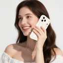 MZELQ for iPhone 17 Pro Max Case 2025 Case, Silicone Sunflower Floral Flower Cute Pattern, Camera Protection Soft Slim Shockproof for Girls Women -White