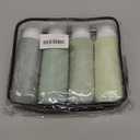 Travel Bottles for Toiletries, Large 6oz Oversize Containers, BPA Free Leak Proof Tubs Refillable Liquid Traveler Accessories with Toiletry Bag for Cometic Shampoo and Lotion Soap (4 Pack) (Mint-Grey-6oz)