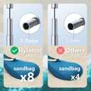 Beach Tent, UPF50+ Protection, 10 x 10ft Camping Sun Shelter with 8 Sandbags, Sand Shovel, Pegs, and Stability Poles-Ideal for Fishing, Backyard Fun & Picnics Shelters (Blue)