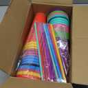 Kochorie 24 Pieces Thank You Cups 24 Oz Inspirational Plastic Tumbler Cup with Lids and Straws Reusable Appreciation Gift Bulk Thank You Gifts for Staff Coworker Teacher Employee, Rainbow