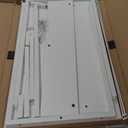 Pamray 32 Inch Small Computer Desk with Monitor Stand, Simple Office Desk with Headphone Hook for Small Spaces, Kids Study Writing Table for Bedroom, White