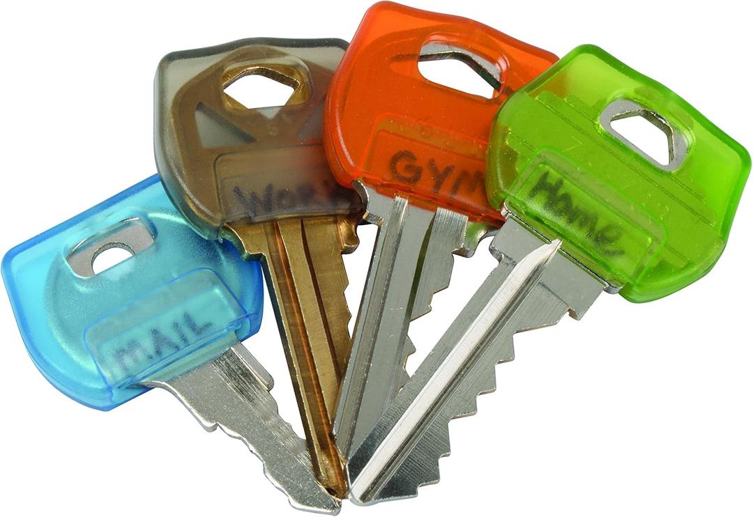Nite Ize IdentiKey Covers, Write-On Universal Key Covers for Quick Key Identification, Multiple Colors 4 pack