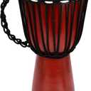 ArtCreativity 16 Inch Wooden Djembe Drum Set with Sticks, Rustic Brown Wood African Drum Design, Fun Musical Instrument for Kids and Adults, Great Gift Idea