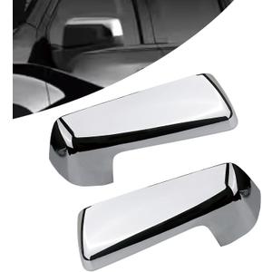 Outside Mirror Covers Compatible with Chevy Silverado 1500 2500 3500 2019-2024/ GMC Sierra 1500 2500 3500 2019-2024 Accessories Parts Replaces 84732161 84732162 Left Right Chrome 1 Pair