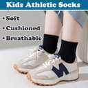 Boys Socks Girls Cushioned Athletic Socks Cotton Mesh Quarter Sock Youth Sport Ankle Sock 4/8 Pairs