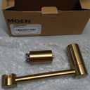 Moen Align Brushed Gold Pivoting Wall Mounted Modern Toilet Paper Holder for Bathroom, YB0408BG