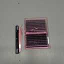 DIY Lash Extension Kit Volume Thick Lash Clusters 80D+100D 320 pcs Individual Lashes D Eyelash Extension Kit Lash Bond and Seal and Tweezers for Lash Clusters Kit DIY at Home