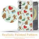 Clear Christmas Phone Case for Samsung S23 FE,Xmas Santa's Cookie Pattern Slim Fit Soft Protective Cute Cover Boys Girls Phone Case for Samsung S23 FE-Santa's Cookie