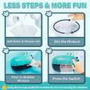 Lehoo Castle Toddler Bath Toys, Bath Bubble Machine, Dinosaur Bath Toys for Kids Ages 1-3, Bubble Maker for Bathtub, Toys for Boys Girls