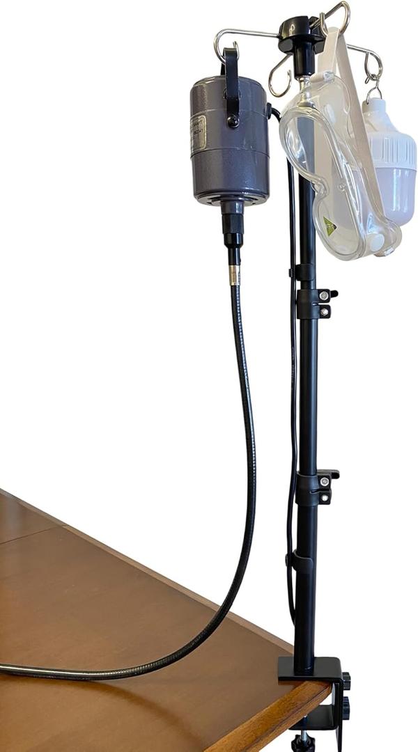 Rotary Tool Hanger Flex Shaft Accessories Holder Stand Compatible with Foredom Dremel Grobet Tools,Height Adjustable Rotary Motor Mount with Table Clamp(28inchs)