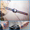 Autism Awareness Gradient Jigsaw Puzzle Watch Band 38mm, Blue IWatch Bands 40mm Womens Compatible With Apple Watch 41mm Rubber Wristbands Straps Adjustable Replacement Series 10/9/8/7/Se/Ultra For Men