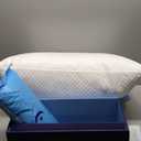 DreamyBlue Signature Pillow w/Adjustable Loft Shredded Memory Foam Fill Neutral Alignment for Side, Back, and Stomach Sleepers Washable Bamboo Rayon Cover CertiPUR-US Certified Foam (Queen) (Queen (Pack of 1)), White