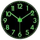 JoFomp Glow in The Dark Wall Clocks Battery Operated, 12 Inch Resin 3D Numbers Luminous Wall Clock for Bedroom, Silent Wall Clocks for Living Room Decor, Light Up Wall Clock Decorative for Kitchen