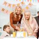 9th Birthday Decorations for Girls, Including 9th Tiara and Sash, Happy Birthday Banner, Cake Toppers, Number Candles and Balloons Set, Rose Gold