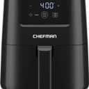 Chefman Air Fryer – 4 QT Compact Airfryer for Quick & Easy Meals in Minutes, Features Hi-Fry Technology for Extra Crisp, Touchscreen Controls with 4 Presets, Nonstick & Dishwasher Safe Basket - Black