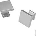 homdiy 10 Pack Cabinet Knobs Brushed Nickel Drawer Knobs - Square Cabinet Knobs for Dresser Drawers Silver MO6785SNB Kitchen Cabinet Knobs
