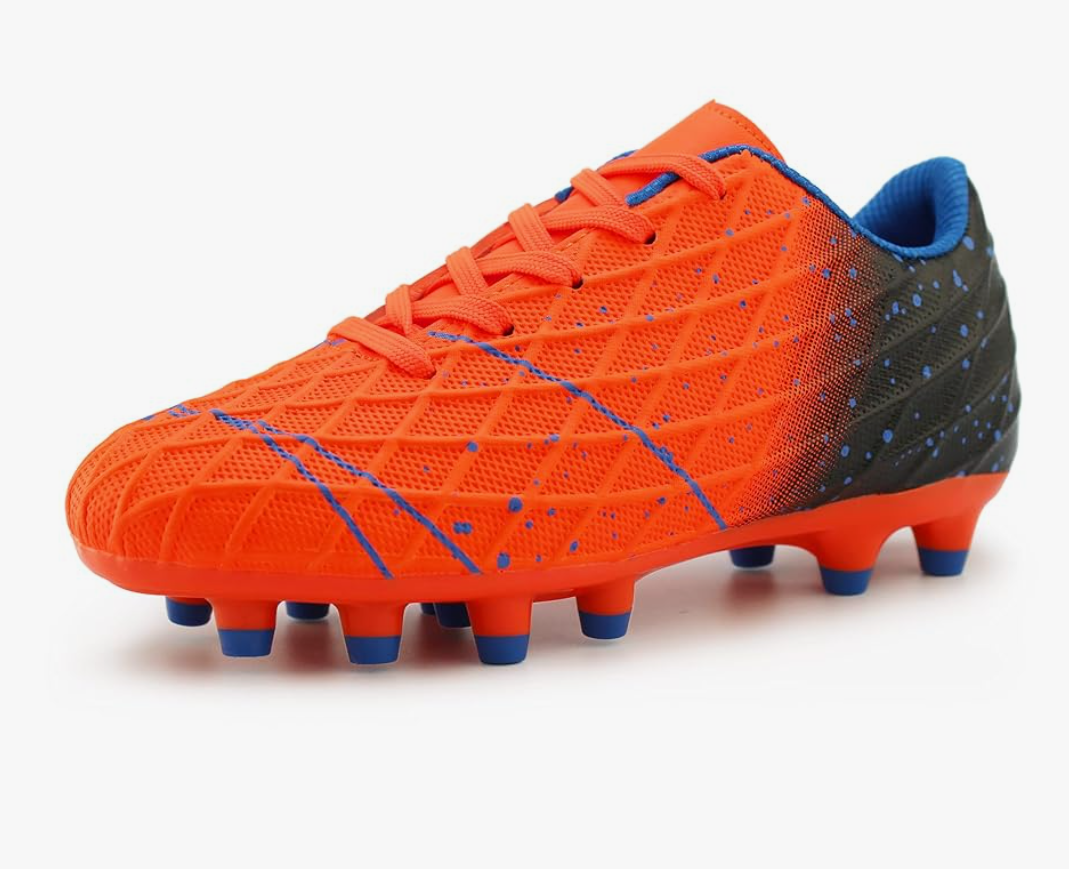 Tobfis Kids Athletic Outdoor Firm Ground Soccer Cleats Shoes(Toddler/Little Kid/Big Kid) 38