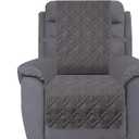 Ameritex Waterproof Nonslip Recliner Cover Stay in Place, Dog Chair Cover Furniture Protector, Ideal Recliner Slipcovers for Pets and Kids (Dark Grey, 23")