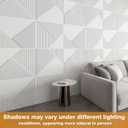 WOWSTAR 12-Pack 3D Wall Panels 19.7" x 19.7", White Slat Wall Panels for Interior Wall Decor, Modern Wall Covering for Living Room, Bedroom & Office