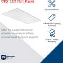 Lithonia Lighting CPX 2x4 LED Flat Panel Light, 2 Ft. x 4 Ft. LED Light Panel, Ceiling Lighting Fixture, 4000/5000/6000 Adjustable Lumens, 3500K/4000K/5000K Switchable CCT, Smooth Satin Lens, White