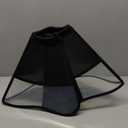 Soft Dog Cone, Stop Licking Deep Pet Recovery Collar After Surgery for Large Medium Dogs, Clear Plastic Breathable Elizabethan Head Neck Circle, Adjustable Comfortable Cones 25cm /10" Long (L Black)