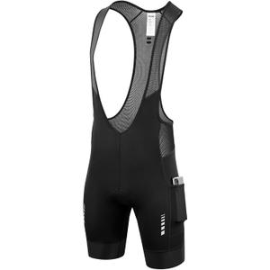 Przewalski Men's Cycling Bike Bib Short with Phone Pockets,4D Padded Breathable Biking Bicycle Bib Tights (Medium)