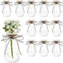 12pcs 5.7in Small Plastic Vases - Bud Vases Clear in Bulk for Wedding, Party & More, Clear Plastic Vase, Bulk Centerpieces for Tables (Transparent)