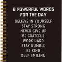 hold fizz Inspirational Notebooks Journal, 8 Powerful Words for the Day, Motivational Notebook, Inspirational Gifts for Women Men, Spiral Notebook 5.5 x 8.3