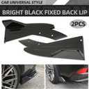 Universal Car Rear Bumper Lip Splitters Fins Spoiler Canards Diffuser Side Fin Scratch Black Mudguards Protector - Gloss Black,C