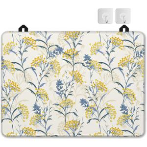 Stove Top Cover for Electric StoveChristmas Kitchen Decor Vintage Floral Plant Extra Thick Natural Rubber Glass Top Protector, Prevents Scratching, Expands Usable Space 28.5'' x 20.5''