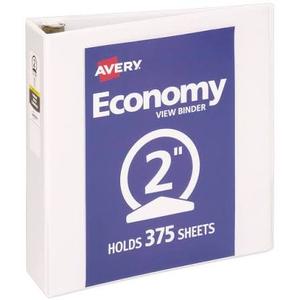 Wholesale CASE of 25 - Avery Economy Reference View Binders-Economy View Binder, 2" Capacity, 11"x8-1/2", White